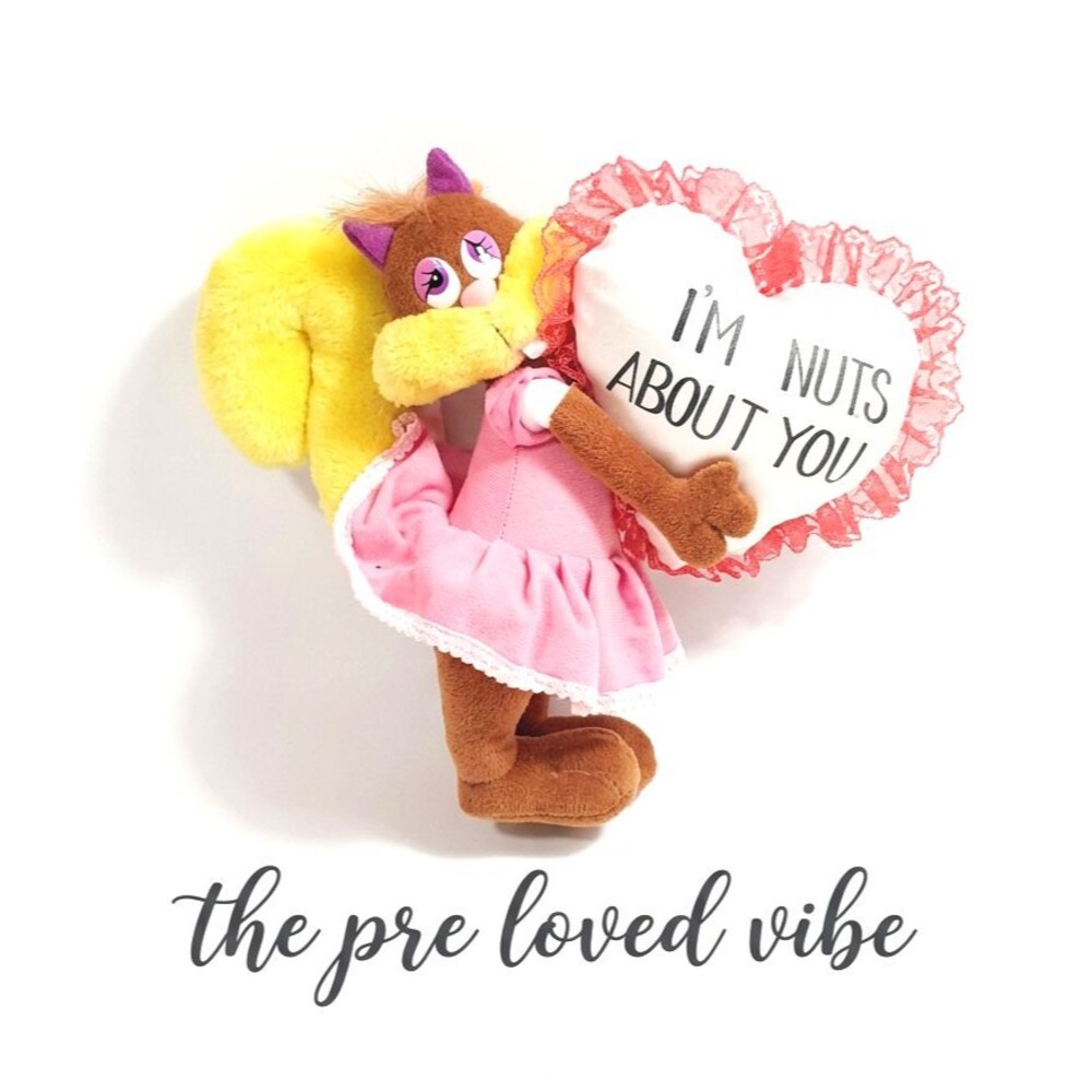 Good Stuff Valentine's Girl's Bunny Hard Styrofoam Plush Toy 13" Carnival Style